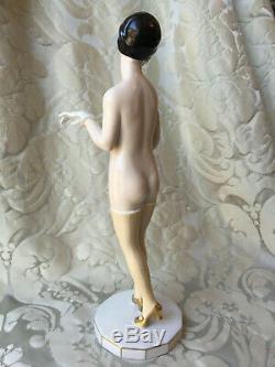 Half-doll/figurine Porcelaine/erotic/bathing Beauty/flapper/fasold/art Deco