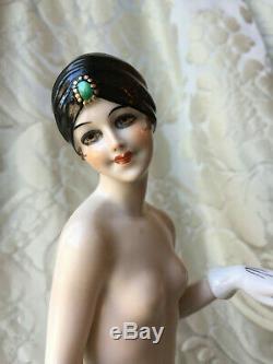 Half-doll/figurine Porcelaine/erotic/bathing Beauty/flapper/fasold/art Deco