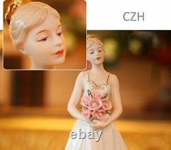 Hand Craft Figurine Statuette Classical Porcelain Belle Maiden Ceramic Princess