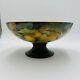 Haviland Limoges France Art Deco Hand Painted Orange Fruit Footed Bowl Porcelain