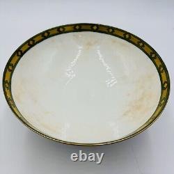 Haviland Limoges France Art Deco Hand Painted Orange Fruit Footed Bowl Porcelain