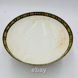 Haviland Limoges France Art Deco Hand Painted Orange Fruit Footed Bowl Porcelain