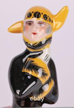 Henri Delcourt French Art Deco Porcelain Figural Bonbonnerie