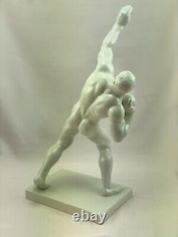 Herend 1936 Berlin Olympics Shotputter Art Deco White Porcelain Figurine