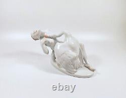 Herend, Art Deco, Leda With The Swan, Handpainted Porcelain Figurine! (h022)