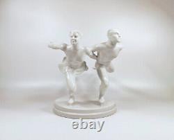 Herend, Art Deco Olympic Sport Figure Ice Skating Porcelain Figurine 11! (t004)