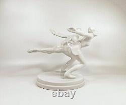 Herend, Art Deco Olympic Sport Figure Ice Skating Porcelain Figurine 11! (t004)