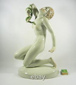 Herend, Death Of Cleopatra Xxl, Handpainted Art Deco Porcelain Figurine! (a014)