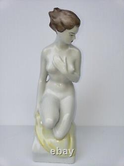 Herend Hungarian Porcelain Hollohaza Nude Woman Figurine Art Deco