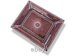 Hermes H4 Home Rouge Art Deco H DECO Limoges Porcelain Change Tray GM, BNIB