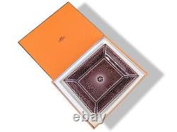 Hermes H4 Home Rouge Art Deco H DECO Limoges Porcelain Change Tray GM, BNIB