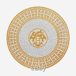 Hermes Mosaique Au 24 Gold Pair Of Dessert Plates #p026007p Brand Nib Save$ F/sh