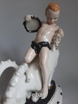 Hertwig Katzhutte Art Deco porcelain figurine. Germany