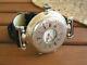 High Grade Tavannes Cyma Antique Swiss Watch Silver Half-hunter Case Porcelain