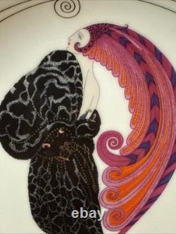 House Of Erte Fine Porcelain Plates Set of 7, Limited Edition Art Deco, 8