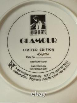 House Of Erte Fine Porcelain Plates Set of 7, Limited Edition Art Deco, 8