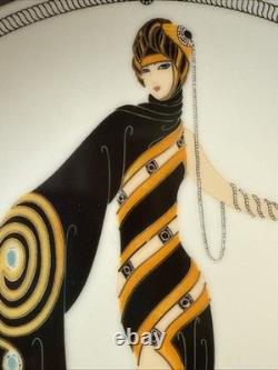 House Of Erte Fine Porcelain Plates Set of 7, Limited Edition Art Deco, 8