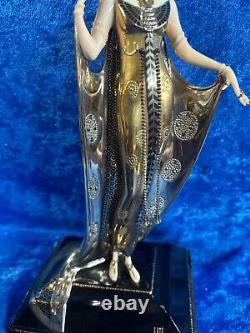 House of Erte Isis Porcelain Art Deco Sculpture RARE! 24Kt. Gold -Platinum 11