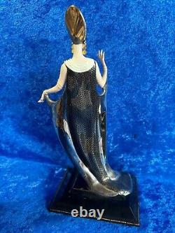 House of Erte Isis Porcelain Art Deco Sculpture RARE! 24Kt. Gold -Platinum 11