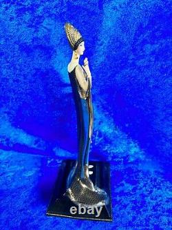 House of Erte Isis Porcelain Art Deco Sculpture RARE! 24Kt. Gold -Platinum 11