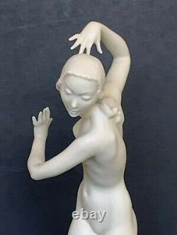 Hutschenreuther Art Deco Dancing Nude Andante Porcelain Figurine by C. Werner