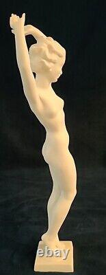 Hutschenreuther Art Deco Nude Porcelain Figurine by C. Werner, Vintage, Mint