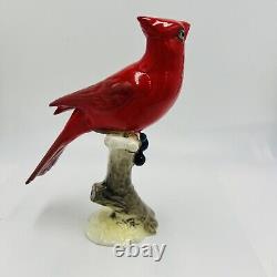 Hutschenreuther Cardinal Bird Figurine Kunstabteilung Porcelain Red Home Decor