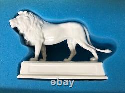 Hutschenreuther Germany White Porcelain LION, Art Deco, in box, Signed