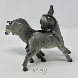 Hutschenreuther JHR Germany Porcelain Figurine 2 Donkeys Vintage MCM
