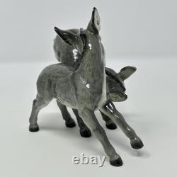 Hutschenreuther JHR Germany Porcelain Figurine 2 Donkeys Vintage MCM