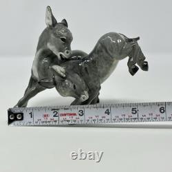 Hutschenreuther JHR Germany Porcelain Figurine 2 Donkeys Vintage MCM