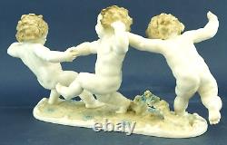 Hutschenreuther Karl Tutter Sculpture Porcelain Triptych PUTTI Germany Art DECO