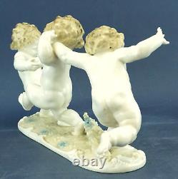 Hutschenreuther Karl Tutter Sculpture Porcelain Triptych PUTTI Germany Art DECO