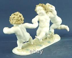 Hutschenreuther Karl Tutter Sculpture Porcelain Triptych PUTTI Germany Art DECO