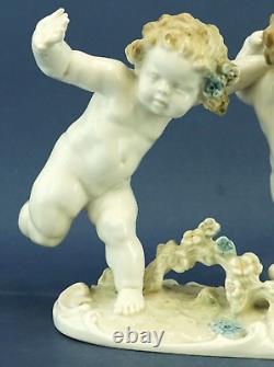 Hutschenreuther Karl Tutter Sculpture Porcelain Triptych PUTTI Germany Art DECO