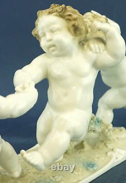 Hutschenreuther Karl Tutter Sculpture Porcelain Triptych PUTTI Germany Art DECO