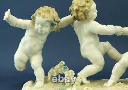 Hutschenreuther Karl Tutter Sculpture Porcelain Triptych PUTTI Germany Art DECO