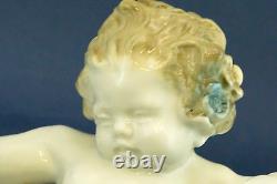 Hutschenreuther Karl Tutter Sculpture Porcelain Triptych PUTTI Germany Art DECO