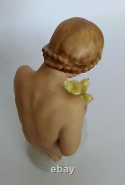 Hutschenreuther Nude Lady Bird/Chicks Figurine by Carl Werner