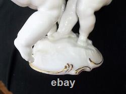 Hutschenreuther Porcelain Cherubs Figurine In White High Gloss