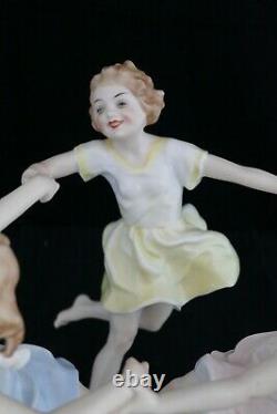 Hutschenreuther Porcelain Figurine Round May Dance Color Girls Dancing K. Tutter