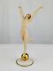Hutschenreuther Porcelain Nude Woman Figurine On Gold Ball Bavaria Germany