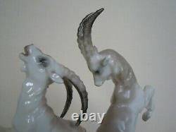 Hutschenreuther Rosenthal porcelain figurine Ibex goat Ram Goats fighting TUTTER