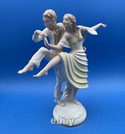 Hutschenreuther Selb Germany Us Zone Porcelain Art Deco Figurine Of 2 Dancers