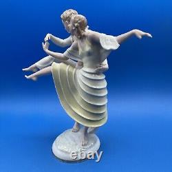 Hutschenreuther Selb Germany Us Zone Porcelain Art Deco Figurine Of 2 Dancers