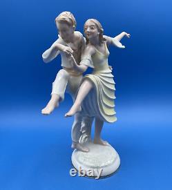 Hutschenreuther Selb Germany Us Zone Porcelain Art Deco Figurine Of 2 Dancers