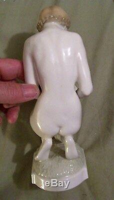 Hutschenreuther german porcelain art deco figurine nude holding birds