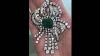 Important Art Deco Top Quality Emerald And Diamond Hand Made Vintage Brooch