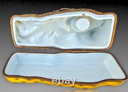 Indian Inkwell Box Porcelain Paris Art Deco 1930 Inkwell Box Aladdin