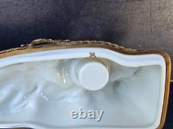 Indian Inkwell Box Porcelain Paris Art Deco 1930 Inkwell Box Aladdin